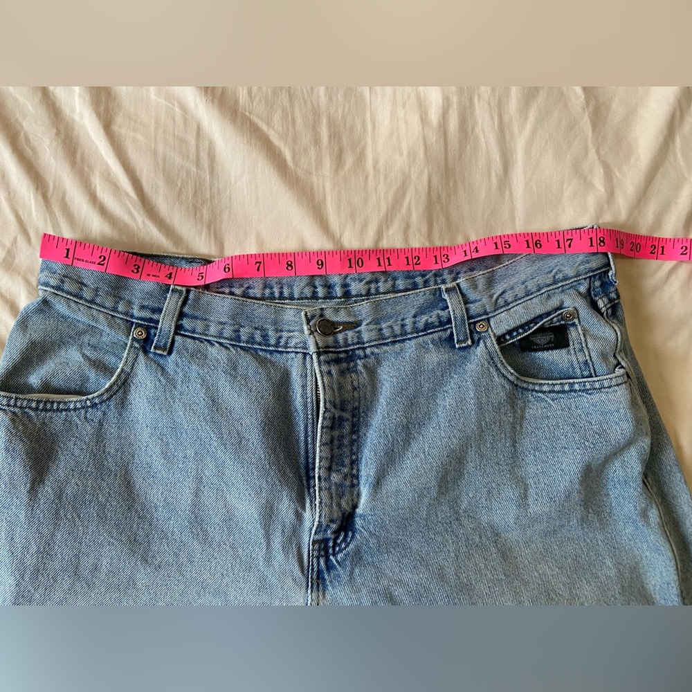 Vintage Harley Davidson Jeans 90s High Waisted Rise 100% Cotton Straight Leg - Picture 9 of 12